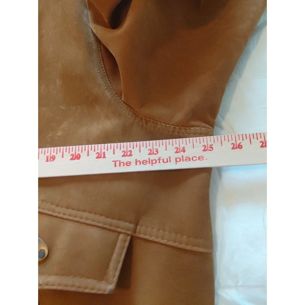Vintage Spiezia tan leather Suede bomber jacket inner Lining S XL Made In Italy